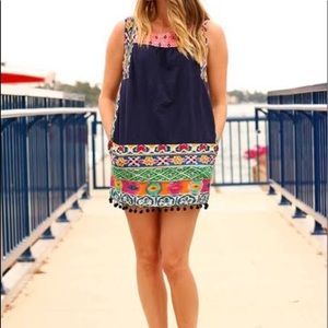 🆕 Anthropologie Multicolor Embroidered Tunic